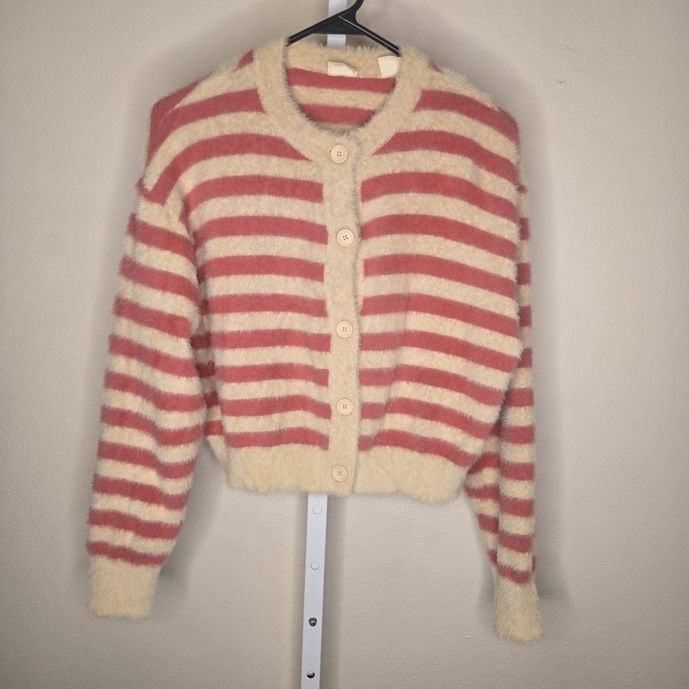 Levi's Red and Cream Striped Cardigan